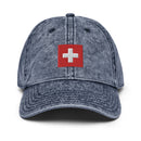 Switzerland Flag Faded Dad Hat