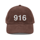 916 Sacramento Area Code Corduroy Hat