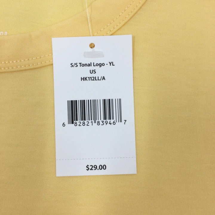 Yellow Tonal Apple Logo T-shirt Size S