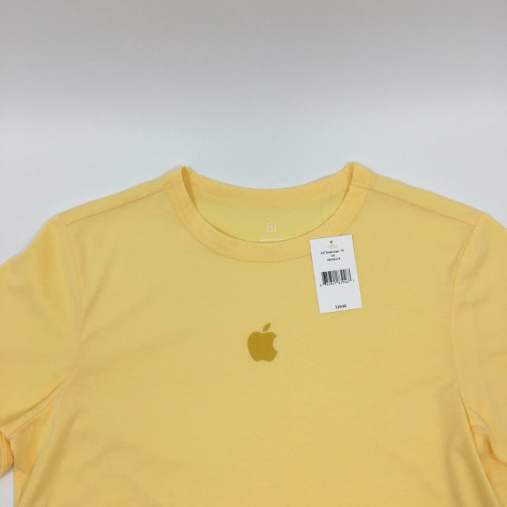 Yellow Tonal Apple Logo T-shirt Size S