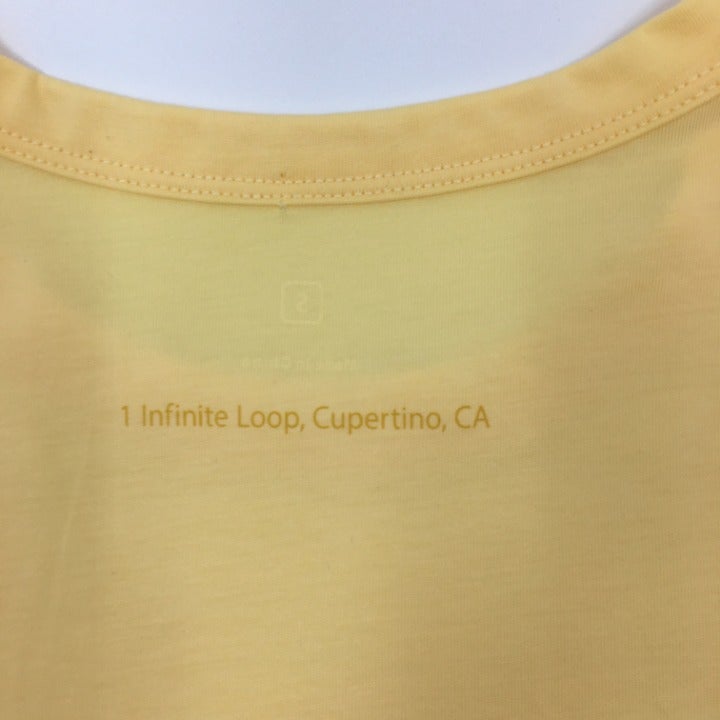 Yellow Tonal Apple Logo T-shirt Size S