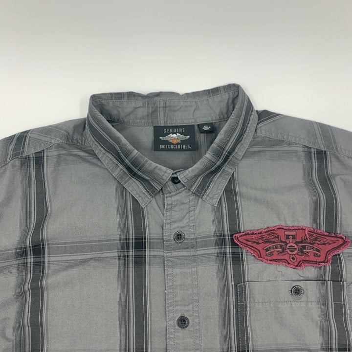 Harley Davidson Skull Mechanic Button Up 2XL