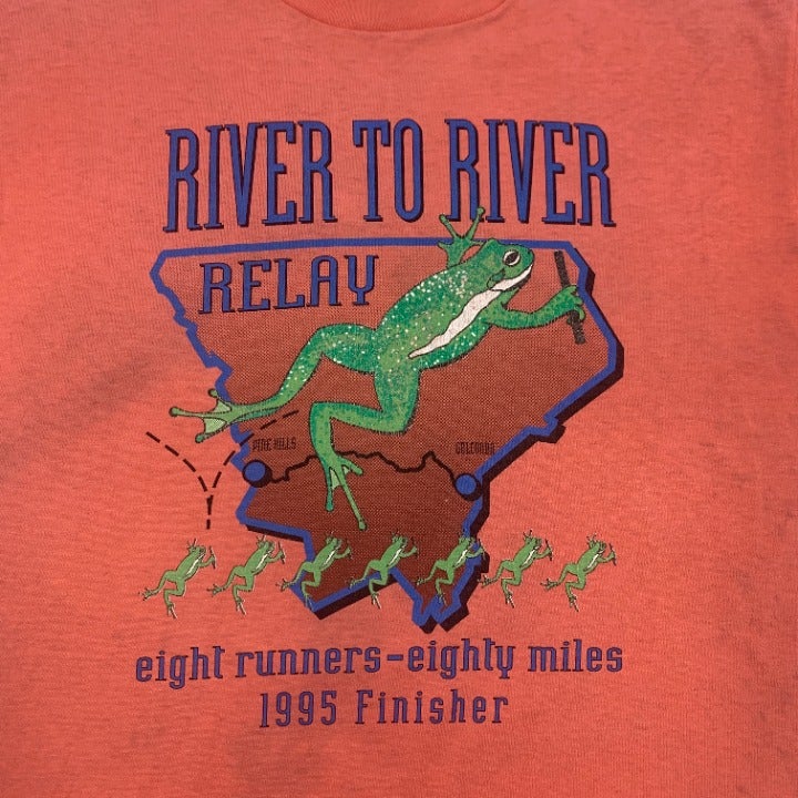 90s Illinois Eighty Mile River Run T-shirt Size L